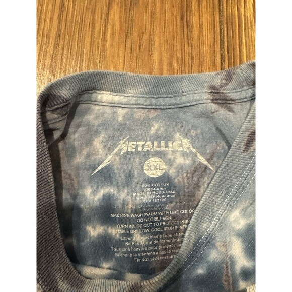 Metallica Rock Band Retro Tie Dye XXL “Ride The Lightning" 1985 Graphic T-Shirt - Picture 6 of 6